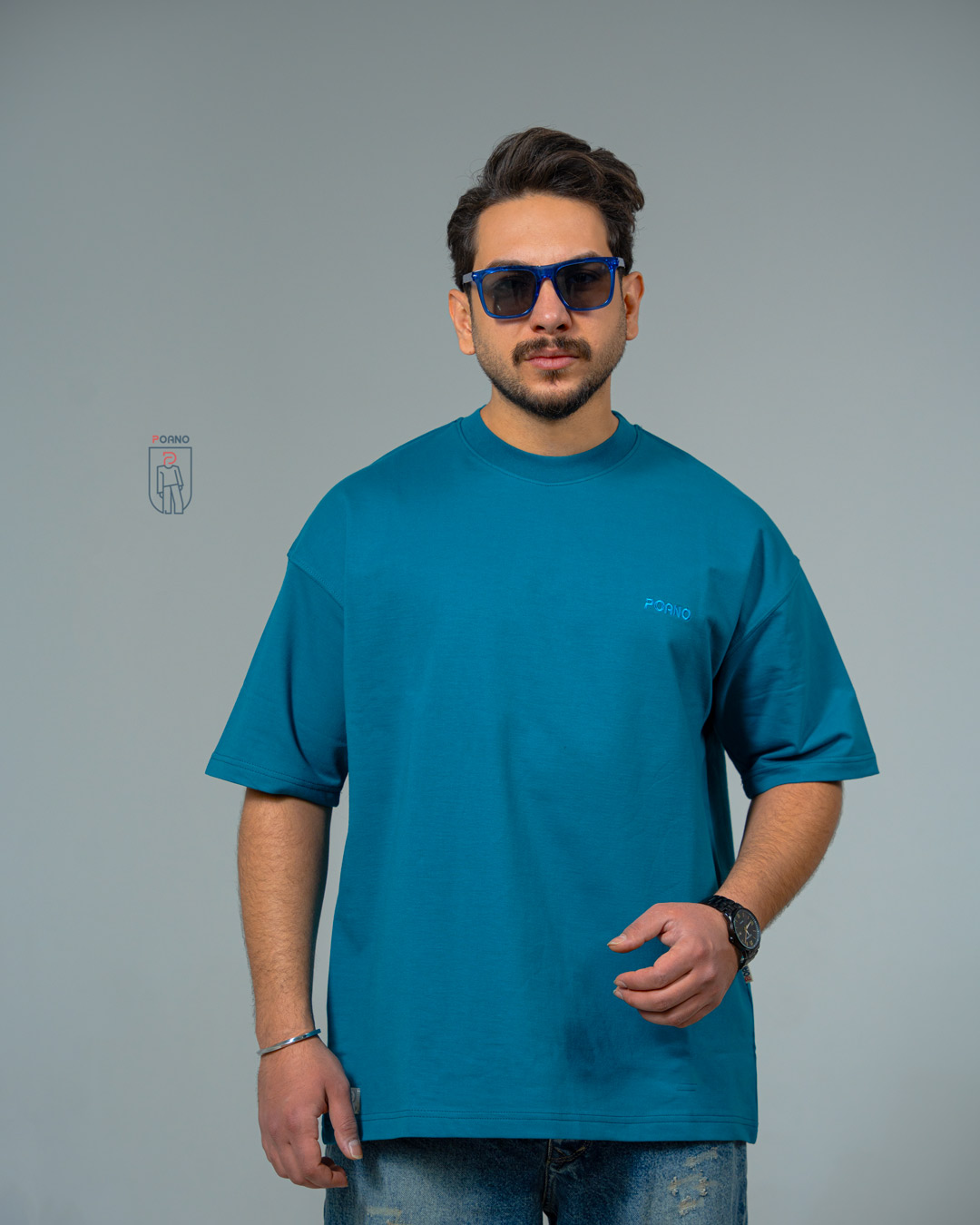 قیمت و خرید تیشرت تیشرت مردانه یقه گرد پنبه 2نخ بیسیک پوآنو کد 30153 D201
